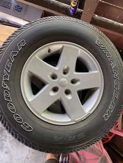 Jeep JK 17” wheels and tires. All 5