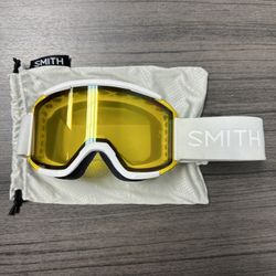 Smith Squad Goggles - White Frame - Yellow Lens - New - Jet Ski, Snowboard, Skiing