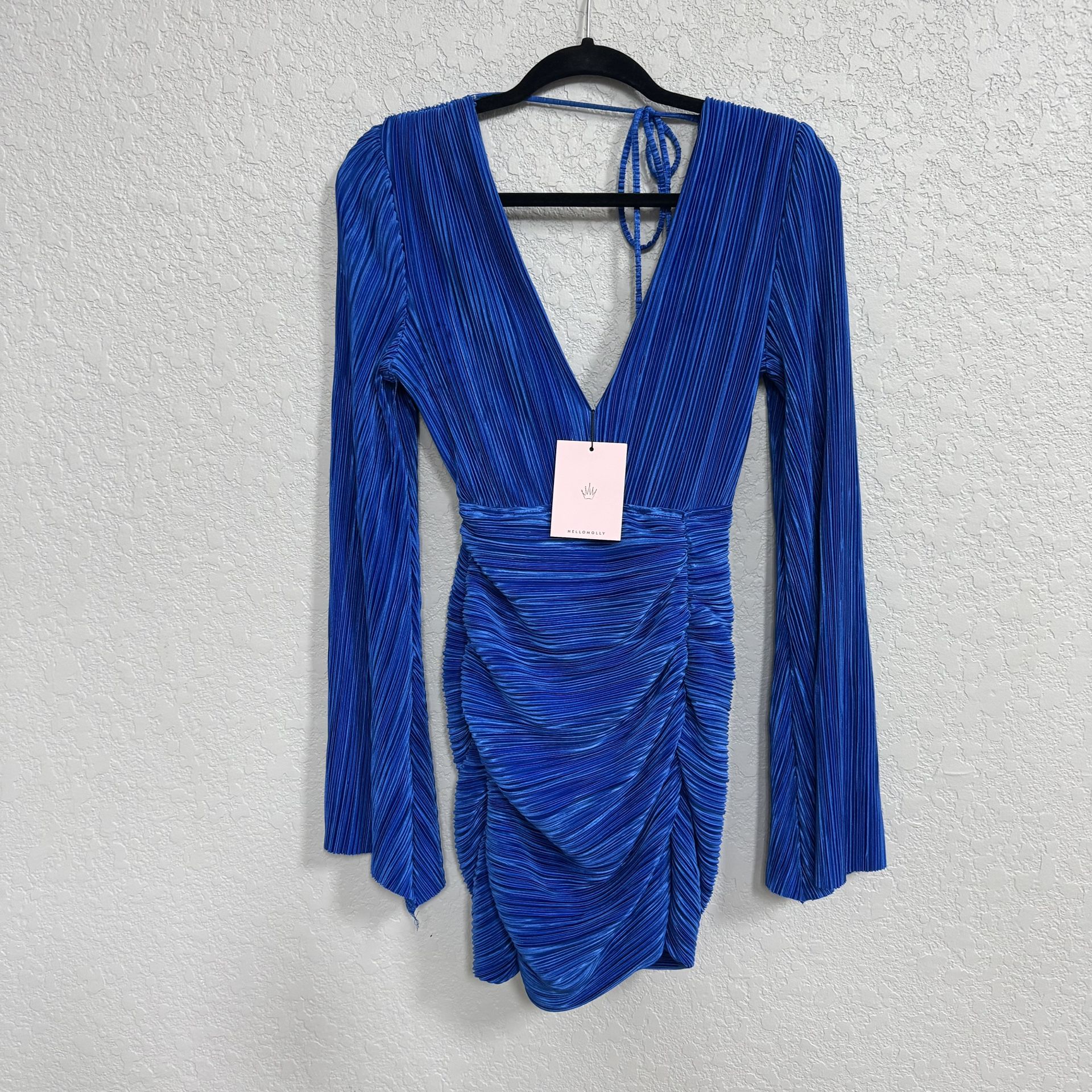 Hello Molly Vibrant Blue Long Sleeve Dress