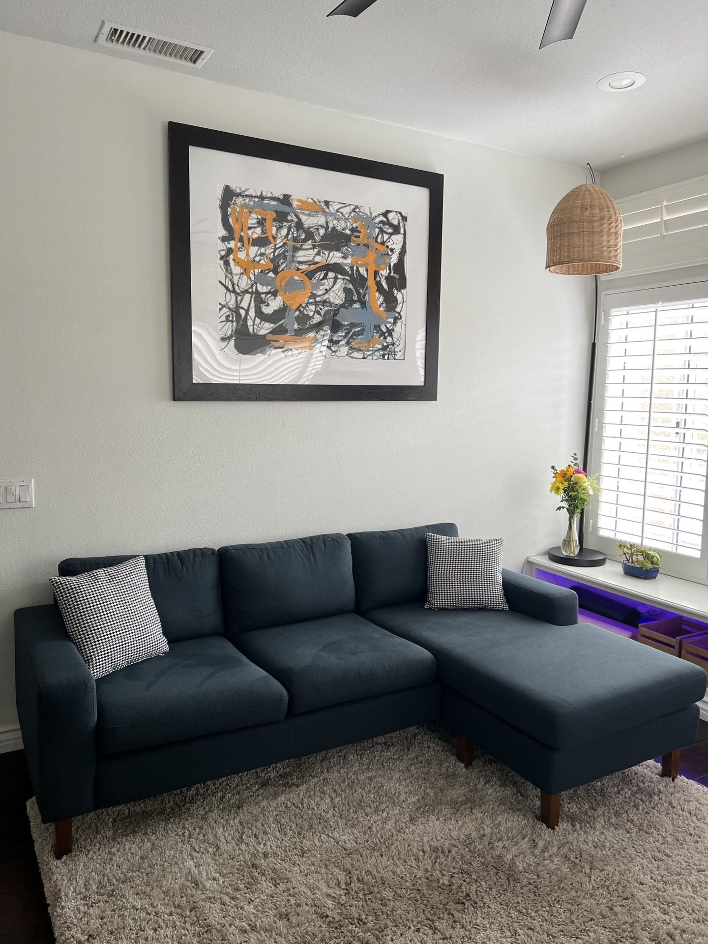 Navy Blue Sectional Couch