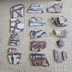 Indian Paint Stone Slab Lot For Lapidary, Cabbing, And Jewelry