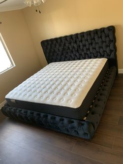 New In Box King Bed Frame With Mattress (Read Description Below)