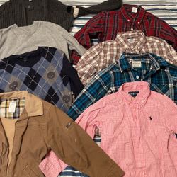 Boys Size 5 Lot Of Shirts And Sweaters