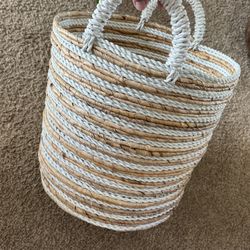 Structured Woven Basket (Boho / Neutral Decor)
