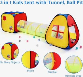Brand new 3 in 1 pop up kids play tent with tunnel & ball pit