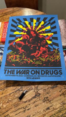 War on Drugs concert poster Red Rocks