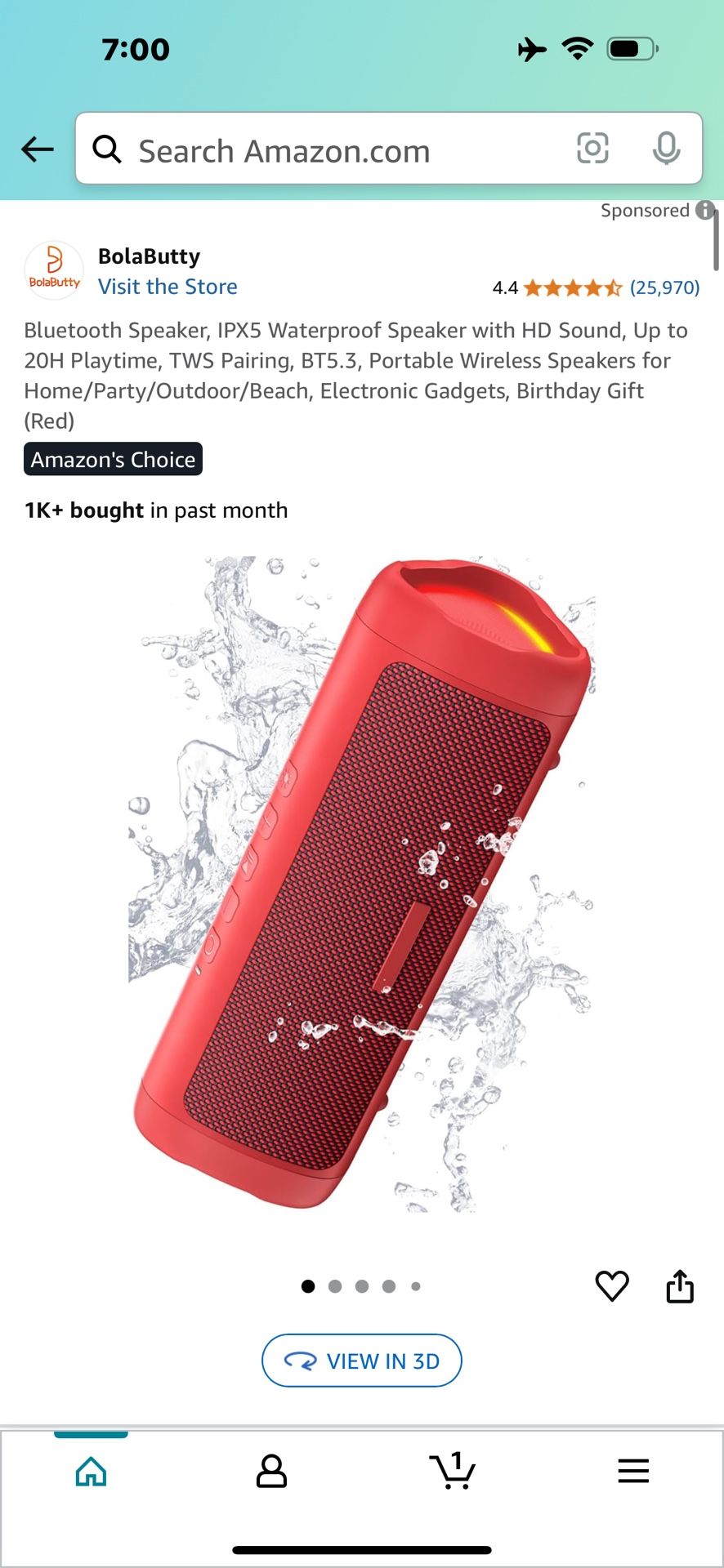 Bluetooth Speaker Red