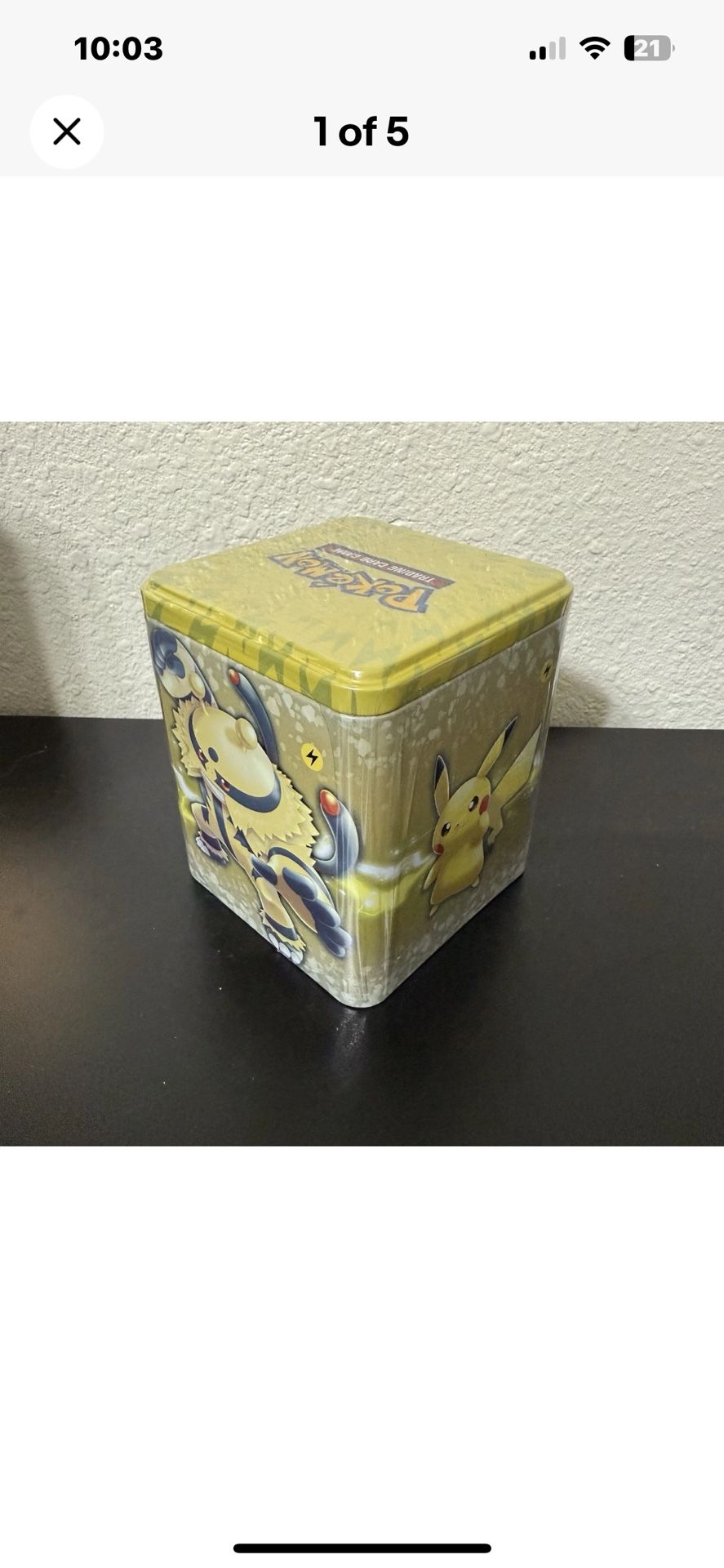 2022 Pokemon TCG Stacking Tin Sealed - Electric - Pikachu - 