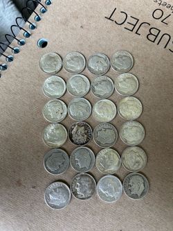 24 Silver Roosevelt Dimes (1946–1963) – 90% Silver – Philadelphia Mint Lot