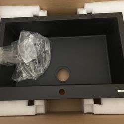 Sink- Black Granite 30” Drop In Single Bowl