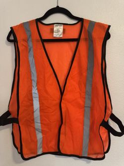 Body Guard HV020 Reflective Hi-Visibility Orange Safety Vest One Size Polyester