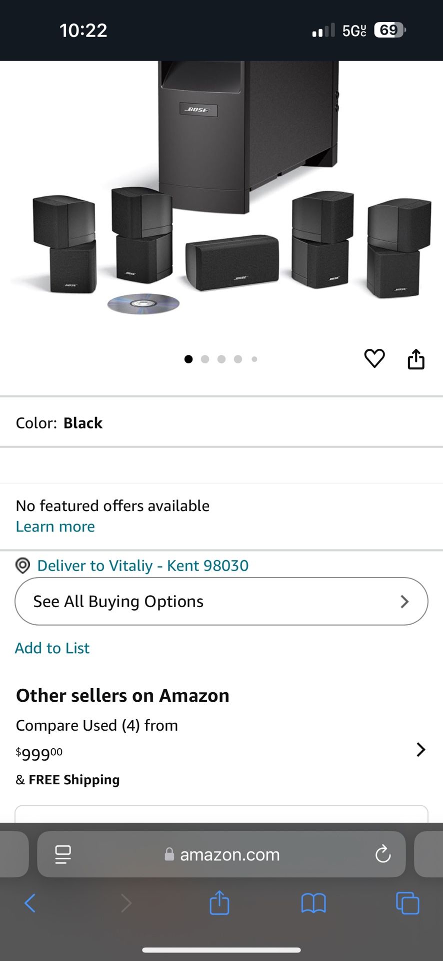Bose Acoustimass 10 Series IV