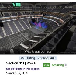 Luis Miguel - 4 Tickets On Aisle