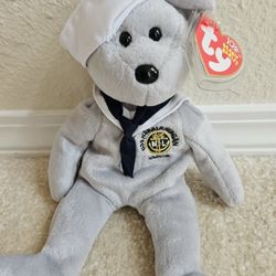 Beanie Babies Collection  RONALD REGAN Beanie Bear NAVY Beanie Bear  Ronnie Bear  Retired Beanie Babies 