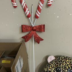 Sparkly Candy Cane Yard Decor 30”