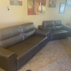 Leather Loveseat N Sofa From Copehagen
