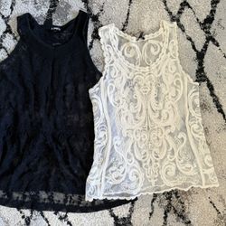 Express Two Lace Tank Top Shirt Blouse Women Teen XS 0