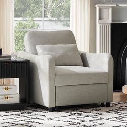 1673g  Sophie 4-in-1 Convertible Sleeper Chair Bed, Accent Chair, Chaise Lounge, Comfy Reading Armchair, Pull Out Sofa Bed with Adjustable Backrest fo