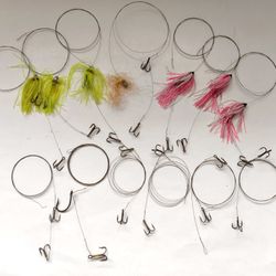 Lot of 13 Fishing Hooks & Fishing Lines
