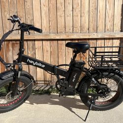 Heybike Mars 2.0 (Black) With Rear Basket