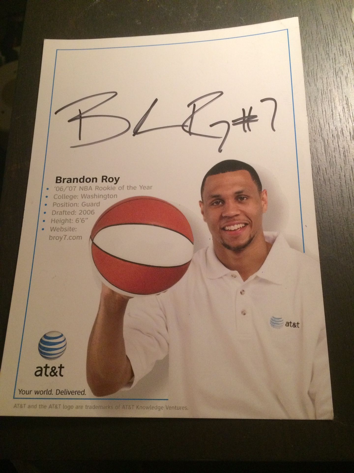Brandon Roy autographed picture