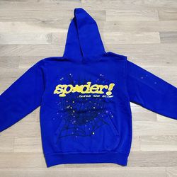spider hoodie blue 