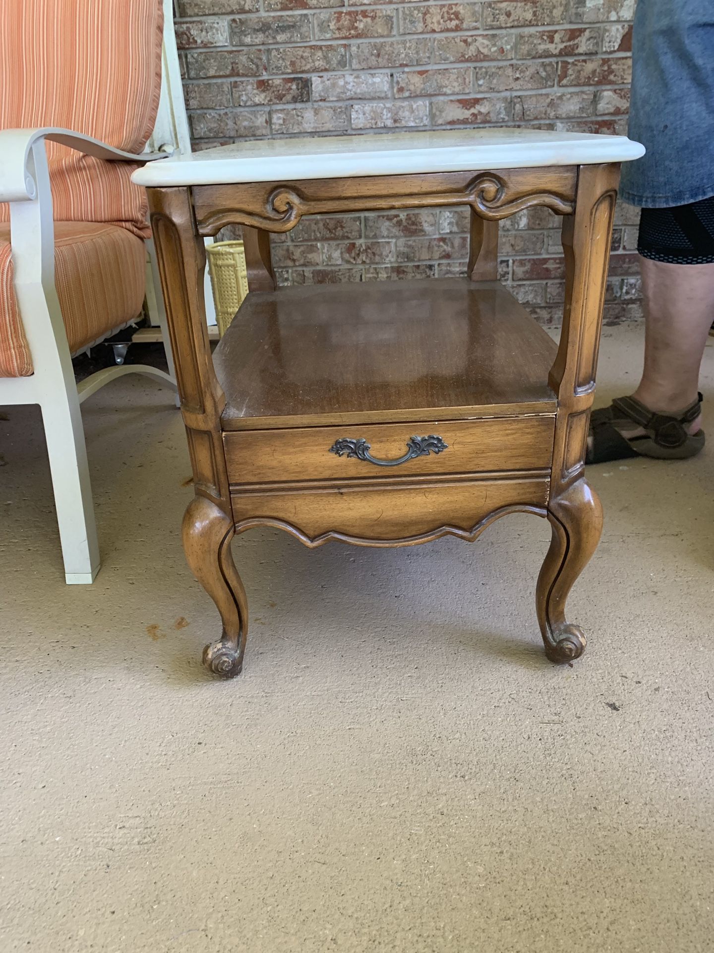 Vintage marble top table
