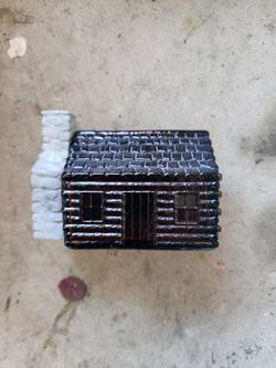 Miniature Log Cabin Figurine