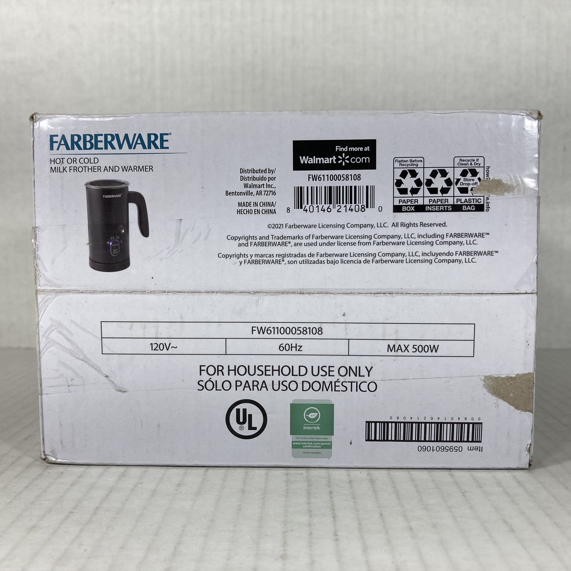 Farberware 4 Functions Hot or Cold Milk Frother & Warmer USED
