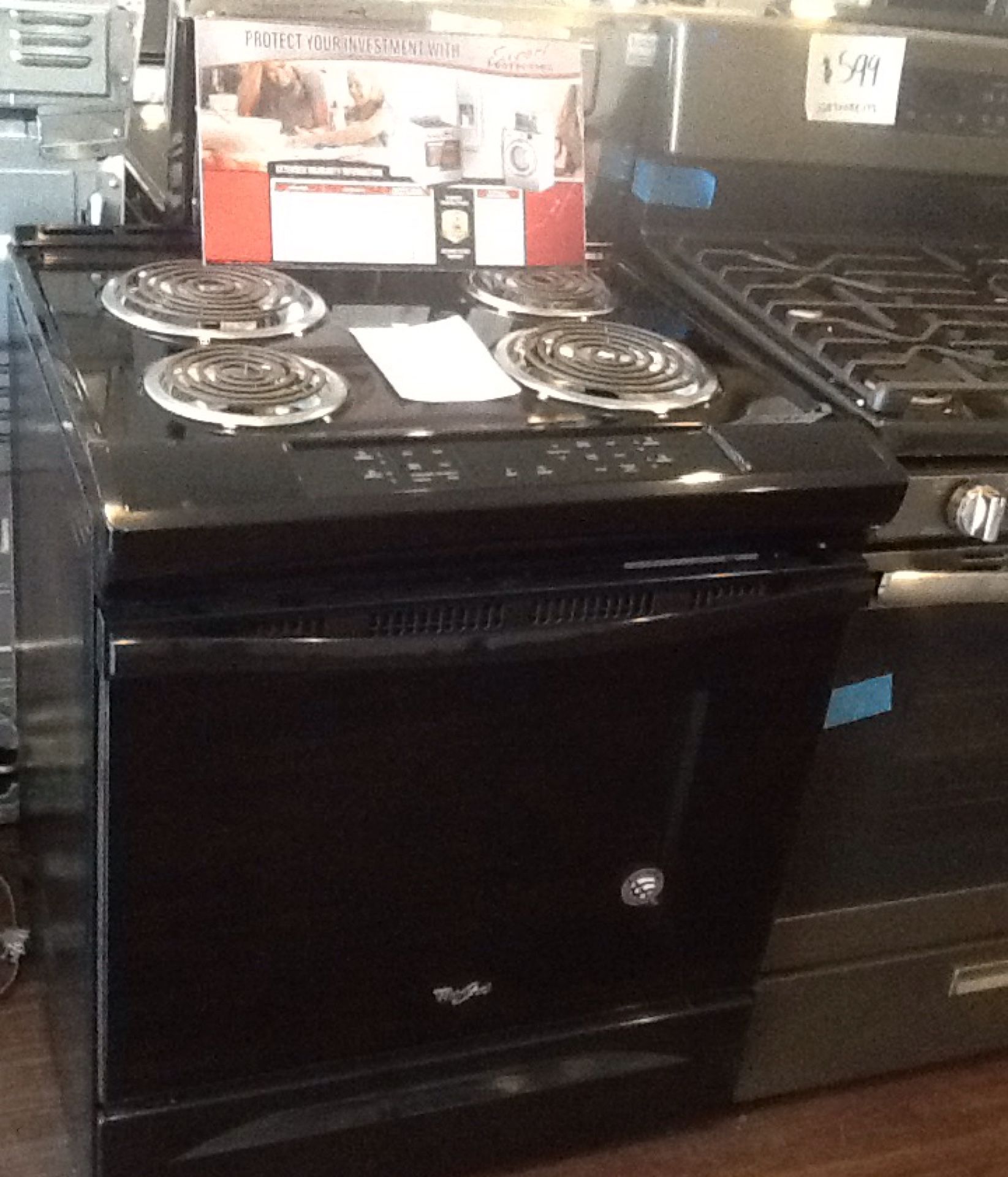 New open box whirlpool electric range WEC310S0FB