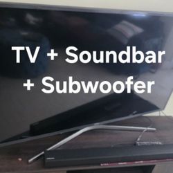 50＂Samsung UHD TV + Soundbar/Subwoofer