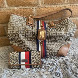 Tommy Hilfiger tote Bag With Matching Wallet 