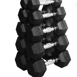 New! 150 Pound Dumbbell Set