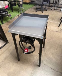 plancha de fierro 16 × 17 con su quemador de gas propano de alta presión