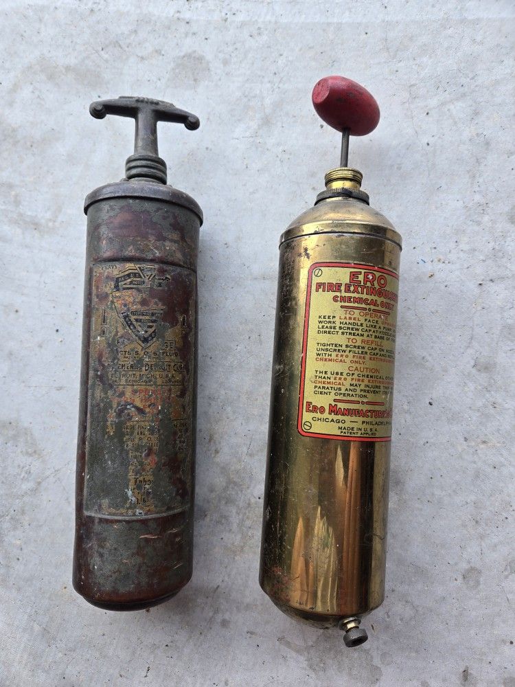 Two Vintage Fire Extinguishers
