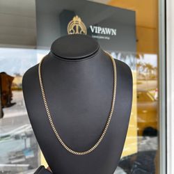 14k yellow gold solid franco chain 22.5 inch