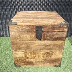 Rustic wooden chest for sale.