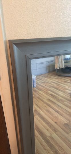 Silver Or Grey Wood Look Mirror
