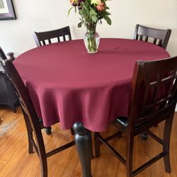 Dining Room Bar Height Table With 4 Chairs 