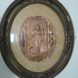 2 Sculpture framed Orval Glass Art