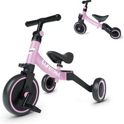 5 in 1 Toddler Bike for 1 Year to 4 Years Old Kids, Toddler Tricycle Kids Trikes Tricycle, Toys for Boy & Girl, Balance Training, Removable 