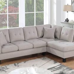 BRAND NEW 2PC SECTIONAL SOFA SET WITH ACCENT PILOWS INCLUDED $299