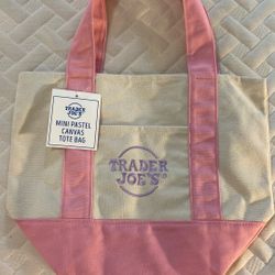 Mini Pastel Canvas Tote Bag