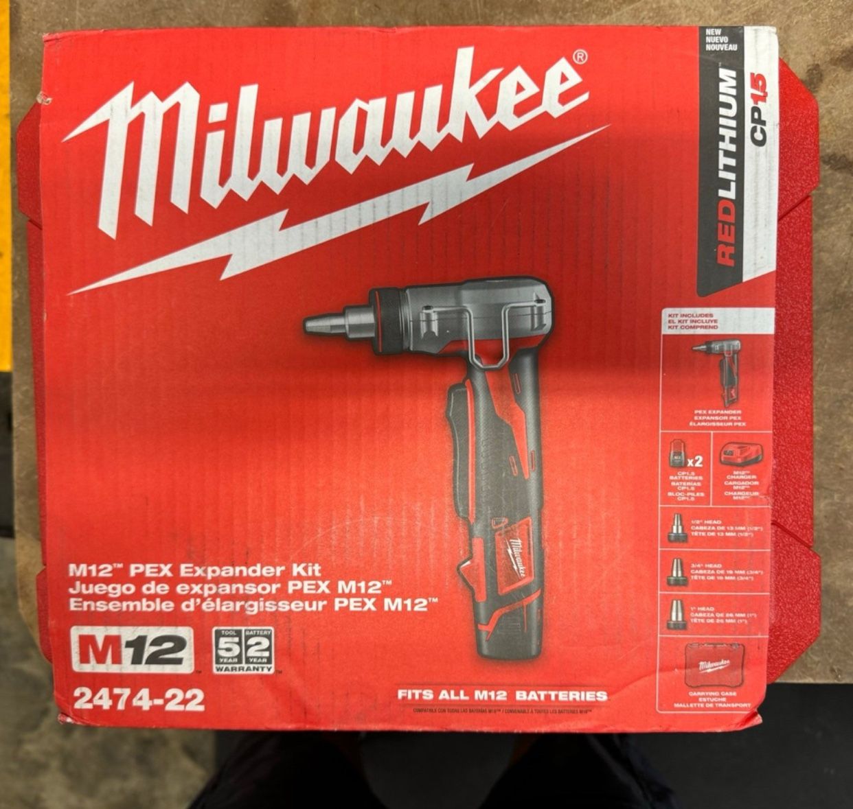 Milwaukee New Kit Pex Expander Battery And Charger M12