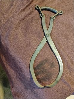 Iron Block Ice Tongs 15'' vintage carrier steel