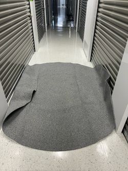 RH grey braided wool rug 8”