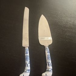 Stainless Steel Cake Knife Pie Cutter Set.