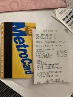 7 days unlimited MetroCard