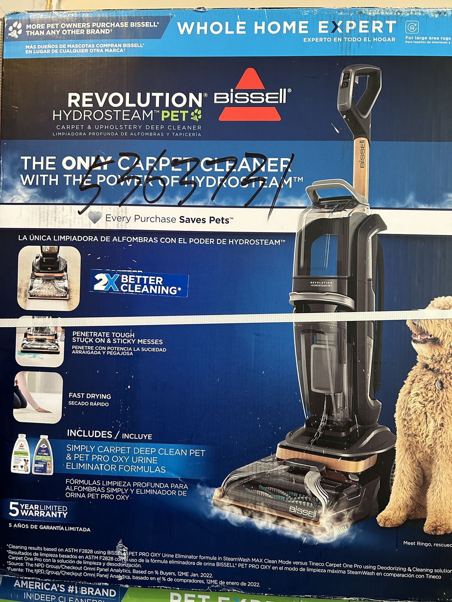 New Never Been Opened Hydrosteam Carpet Deep Cleaner-pet