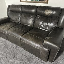 Brown Leather couch 